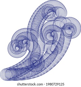 Abstract generative art object vector
