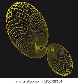 Abstract generative art object vector