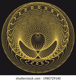 Abstract generative art object vector