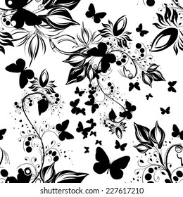 Abstract gentle floral background. Seamless background. Vector
