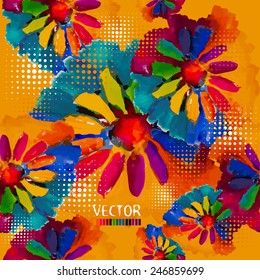 Abstract gentle floral background. Seamless background. Vector