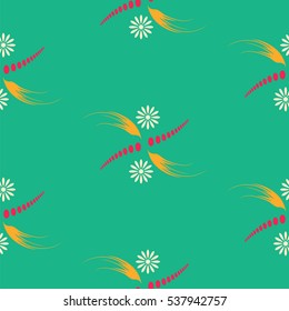 Abstract gentle floral pattern bright summer spring green vector background