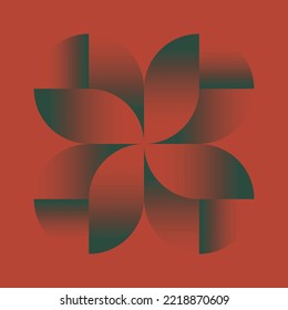 Abstract gentle geometric gradient shape design