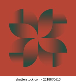 Abstract gentle geometric gradient shape design