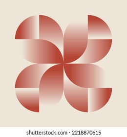 Abstract gentle geometric gradient shape design