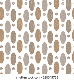 Abstract gentle ova pattern, white background