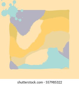 Abstract gentle sample cards in peach tones