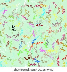 abstract gentle seamless pattern with curl branches