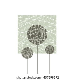 Abstract gentle tree - vector illustration.