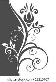 Abstract gentle vegetative pattern on a white background.