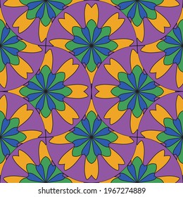 Abstract geo fish scale seamless pattern. Ornamental tile, mosaic background.  Patchwork infinity card.  Modern geometric motifs.