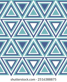 Abstract geo geometrical pattern, seamless vector background. Repeatable geometry tiles for fashion textile, fabrics, wallpapers, web backgrounds. Turquoise, pink and navy blue