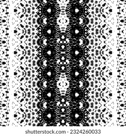 Resumen de la impresión de tinta geográfica. Vector de escrúpulos de arte nativo. Diseño étnico Patrón oscuro. Simple Patrón Zig Zag. Patrón de Doodle Oscuro en Color Negro. Batik de onda tribal de color negro. Diseño étnico de tinta sin inconvenientes