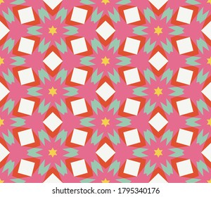 Abstract geo seamless pattern. Colorful ornamental geometric mosaic background. Tile wrapping paper. Vector illustration.        