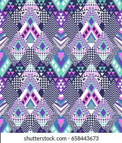 abstrato geo ziguezague design em jovem estilo asteca - fundo sem costura
