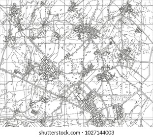 Abstract geographical map. Black and white vector image. Background monochrome