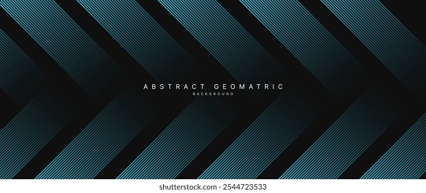 Abstract geomatric background with blue gradient circle lines. Modern futuristic concept. Suit for presentation, website, cover, poster, banner with dark background.