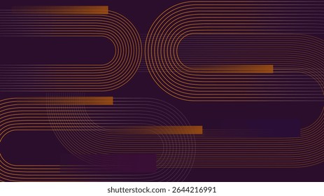 Abstract geomatric background with futuristic gradient circle lines pattern. Modern futuristic for presentation, website, cover, poster, banner, brochure, header, website with dark background.