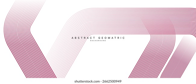 Linhas de círculo geomátrico abstratas sobre fundo vermelho claro.	