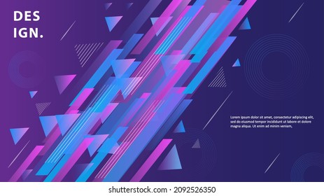 Banner mit abstrakter geomatrischer Form