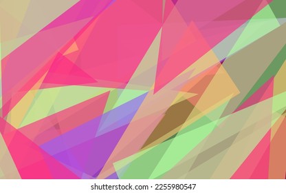Abstract geomeatric transparant multicolor background vector