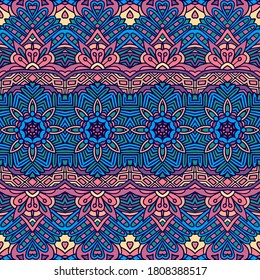 Abstract geomertric art background textile ethnic seamless pattern ornamental. 