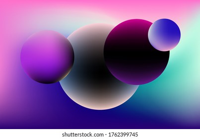 Abstract geometic background with composition of colorful circles.