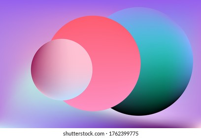 Abstract geometic background with composition of colorful circles.