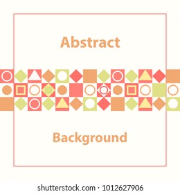 Abstract geometic at the center and abstract background fond, vector illustration