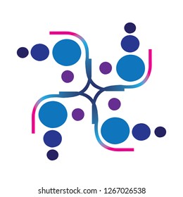 Abstract geometic logo design Vector