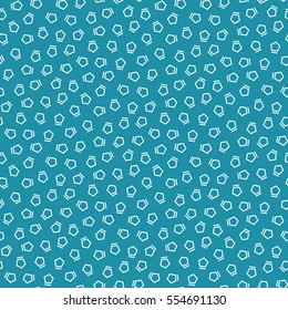 Abstract geometrc blue deco art memphis fashion pentagon pattern