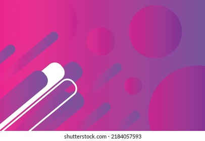 Resumen Círculos Geométricos Ilustración del vector de fondo degradado púrpura