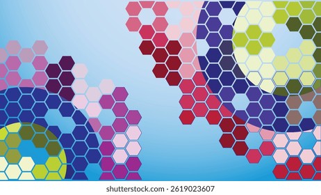 abstract Geometri Hexagon usando o ciclo e qualquer cor baground moderno para crianças e meninos