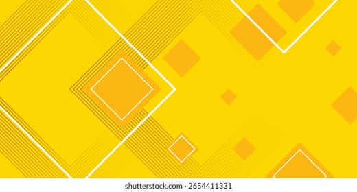 abstract geometri square shape white,red,orange on yellow background. vector illustration eps10