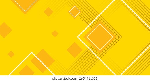 abstract geometri square shape white,red,orange on yellow background. vector illustration eps10
