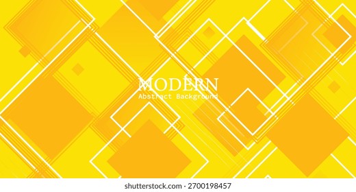 abstrakte geometrische quadratische Form weiß, rot, orange auf gelbem Hintergrund. einfaches Design,