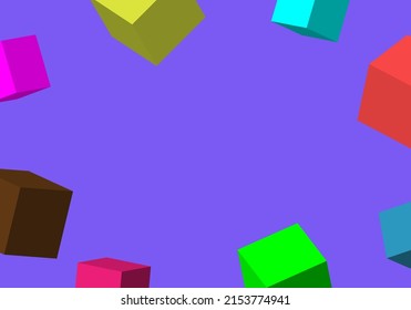 Resumen de fondo geométrico 3d sobre fondo azul. Ilustración gráfica vectorial.

