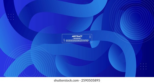 Abstract geometric 3D background with blue color design background. Colorful blue line wave pattern element. Vector Eps10