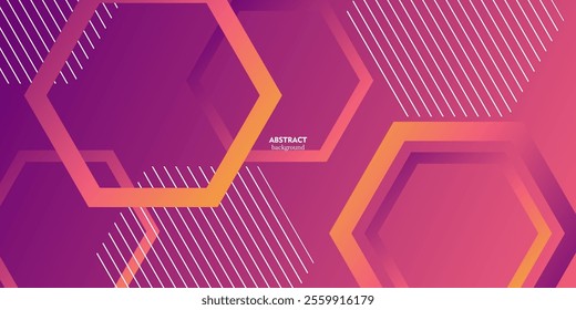 Abstract geometric 3D background with bright color design. Colorful hexagon pattern elements. Vector Eps10