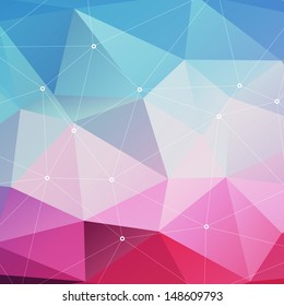 The abstract geometric 3D background. Vector illustration.