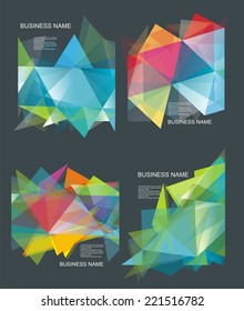 The abstract geometric 3D background. Vector illustration. 