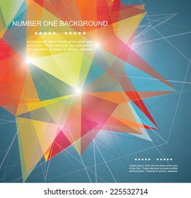 The abstract geometric 3D background. Vector illustration. 