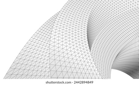 Abstract geometric 3d background vector design