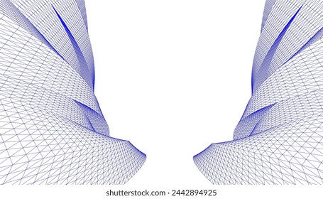 Abstract geometric 3d background vector design