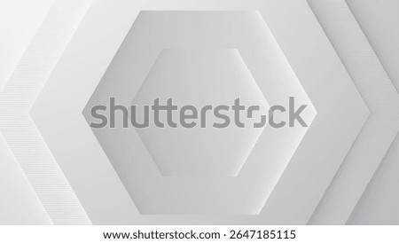 Abstract geometric 3D background with white lines and modern hexagon pattern design