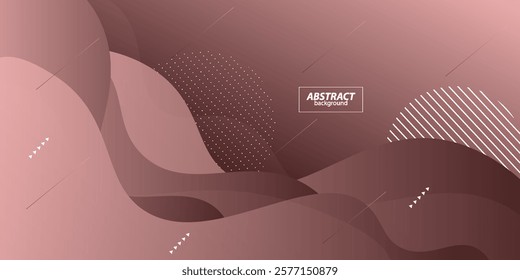 Abstract geometric 3D brown wave background. Wave color background with dynamic pattern design. Fluid shape composition. Vector eps10