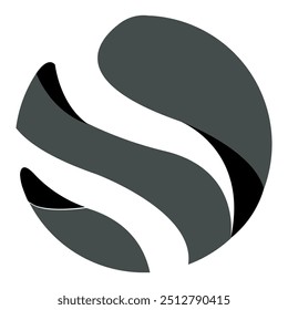Abstract geometric 3D shape logo with vector elements and modern design, perfect for a dynamic background and creative branding icon.