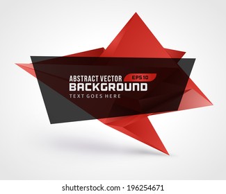 Abstract geometric 3d shape vector background