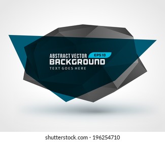 Abstract geometric 3d shape vector background
