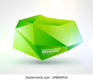 Abstract geometric 3d shape vector background 